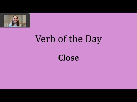 Verb of the Day - Close
