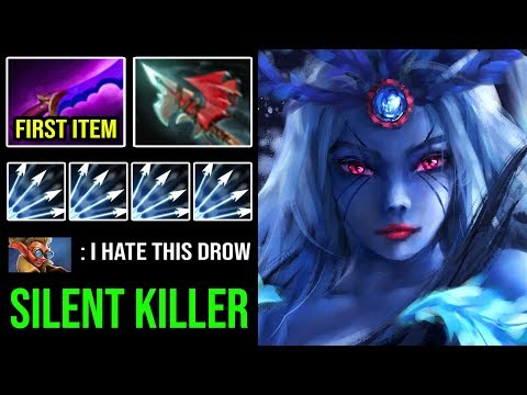 SILENT KILLER First Item Shadow Blade 9500 MMR Drow Ranger EZ Hunting Enemy 100% IMBA DotA 2