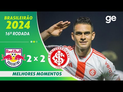 Gols e lances de Red Bull Bragantino x Internacional