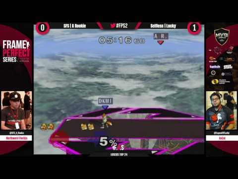 FPS 2 Melee - SFS | A Rookie (Mario) vs Selfless | Lucky (Fox) - Losers Top 24