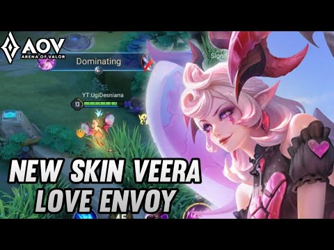 NEW SKIN VEERA LOVE ENVOY GAMEPLAY - ARENA OF VALOR