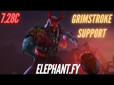 DOTA 2 PRO SUPPORT GRIMSTROKE / ELEPHANT.Fy / GAMEPLAY / 7.28c