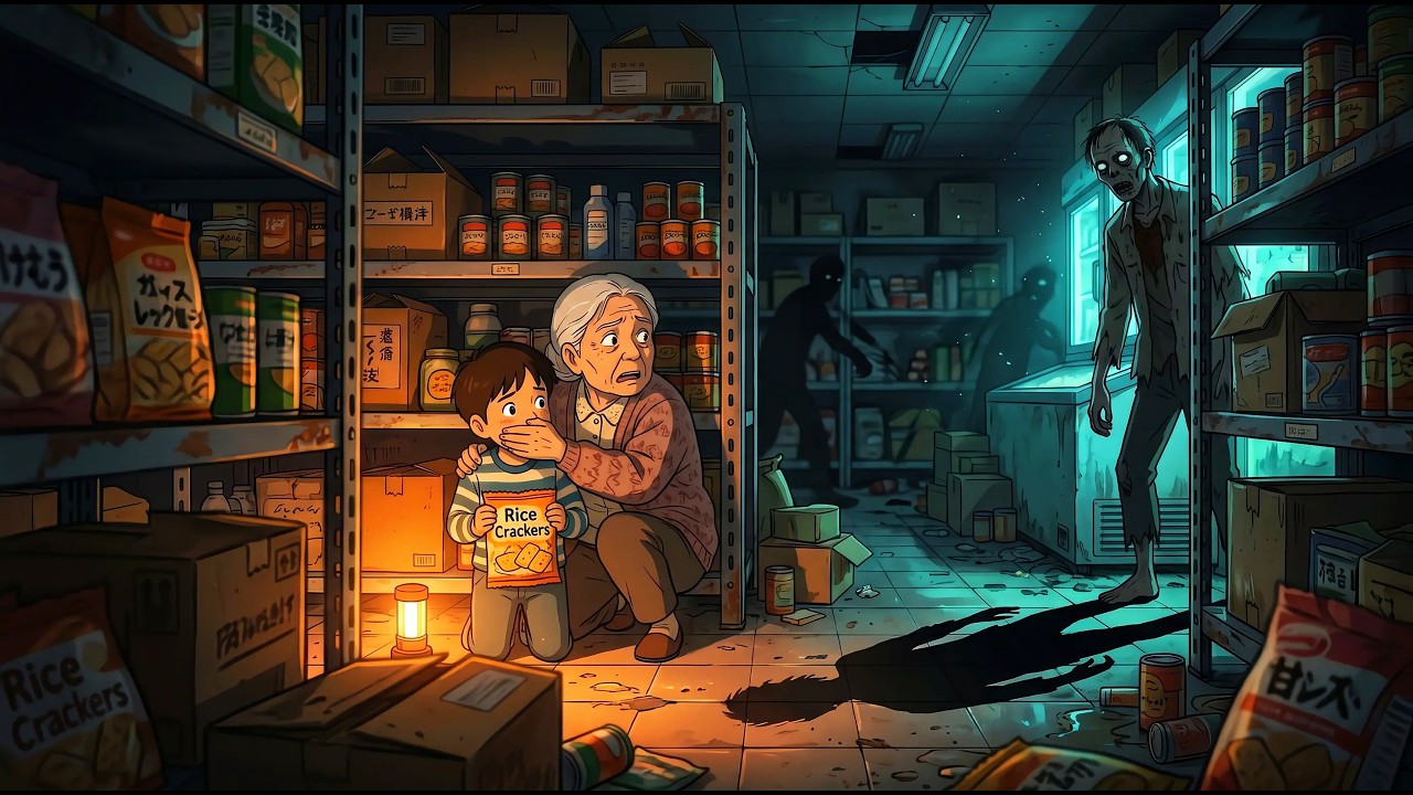 Cozy Winter Day Surviving in a Supermarket during a Zombie Apocalypse | Ghibli Style ASMR