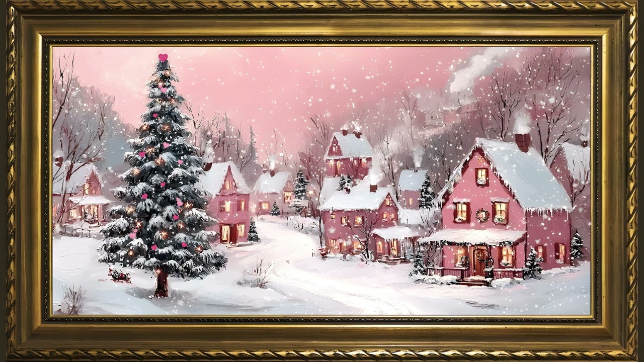 Home for Valentines, Vintage Oil Painting | Gold Framed TV Art Screensaver with Music