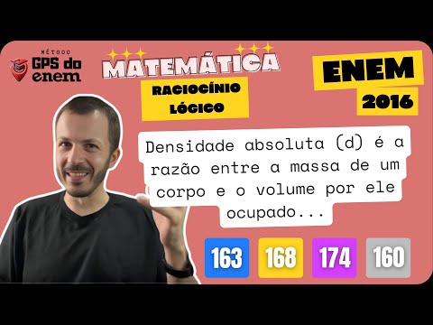 🐧 168. ENEM 2016.1 Rac. Lógico | Questão 👉🏻 "Densidade absoluta (d) é a razão entre a" | Matemática