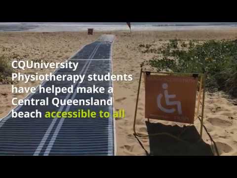 Beach accessibility improved thanks to CQUni Physiotherapy