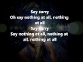 Oceana Say Sorry Lyrics 