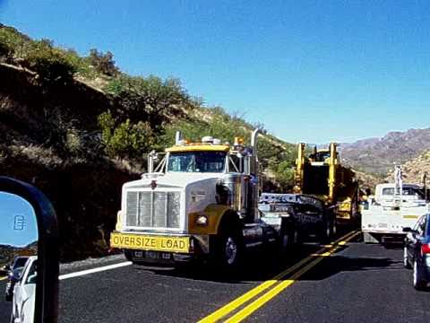 Transporting A Caterpillar D11R On The 10% Grades Of Arizona SR-177 Part 3