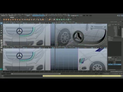Autodesk maya 2016 mercedes benz metris 2016 modeling timelapse part 1