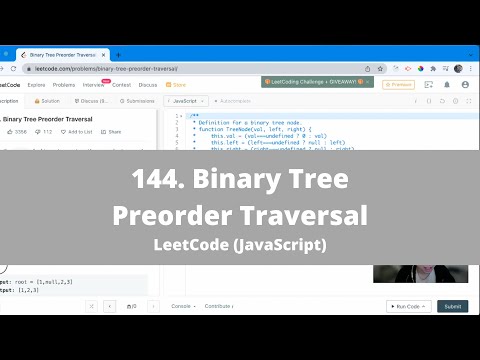 Binary Tree Preorder Traversal Leetcode Javascript