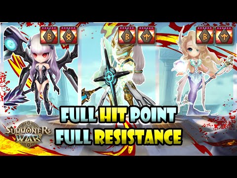 Super TANK team with PREMIUM HP & RES leader skill !!! | Summoners War Akroma Jeanne Molly RTA Combo