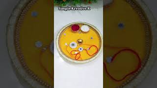 Rakhi Thali | Pooja thali#shorts#youtubeshorts#@SimpleKreativeK