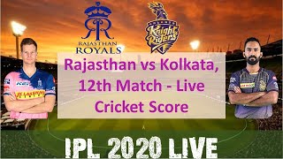 LIVE Cricket Scorecard KKR vs RR | IPL 2020 - 11th Match | Kolkata KnightRiders- Rajasthan Royals
