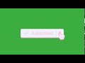 Subscribe Button Pink w  notification bell Green Screen