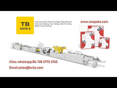 Fully Automatic Sheet Fed Paper Shopping Bag Making Machine