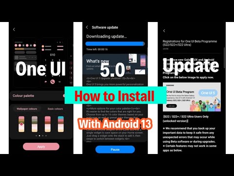Samsung One UI 5.0 Based on Android 13  - How to install ?