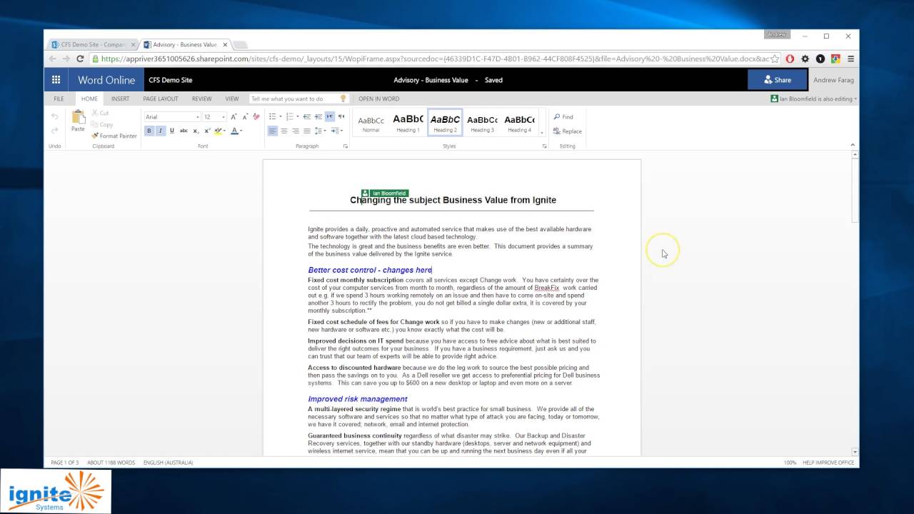 Using Cloud File Server - Editing