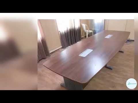 White rectangular office conference table, warranty: 2 year,...