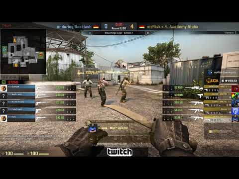 myRisk e.V. Academy Alpha vs. enduring Backlash - 99Liga S7 Div 4.30 - Map 1: de_cache