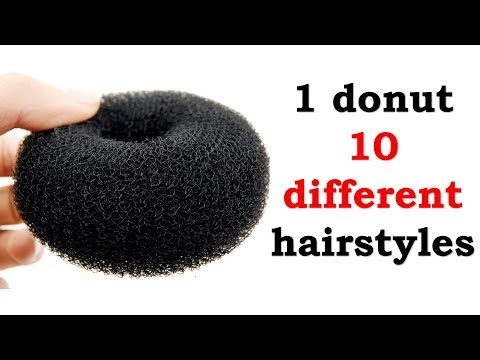 10 unique & antique hairstyles with in 1 donut | quick...