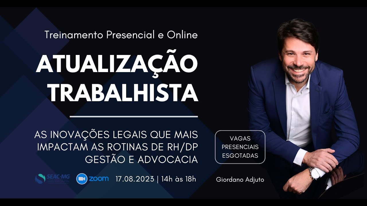 📢 ATUALIZAÇÃO TRABALHISTA 📢 Turma 20230817