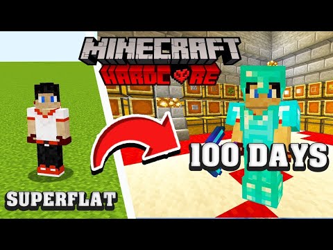 Insane 100 Days Hardcore Superflat Minecraft Challenge