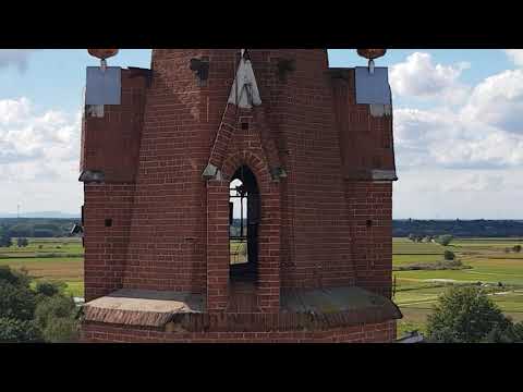 Chrząstawa Wielka . widok z wieży Kościoła Niepokalanego Poczęcia  Najświętszej Marii Panny.