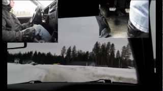 preview picture of video 'VW Golf GTI 2.0 8V, winter rally sprint, 3x in car camera'