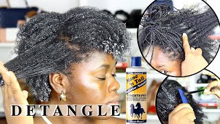 💇🏾‍♀️HOW TO DETANGLE NATURAL HAIR AFTER 3+ MONTHS OF BRAIDS WITHOUT HAIR LOSS 💇🏾‍♀️ | MANE 