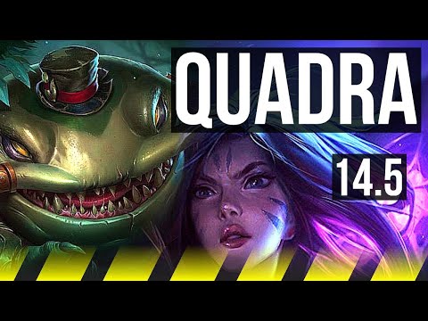 TAHM & Senna vs KAI'SA & Rakan (ADC) | Quadra | BR Master | 14.5