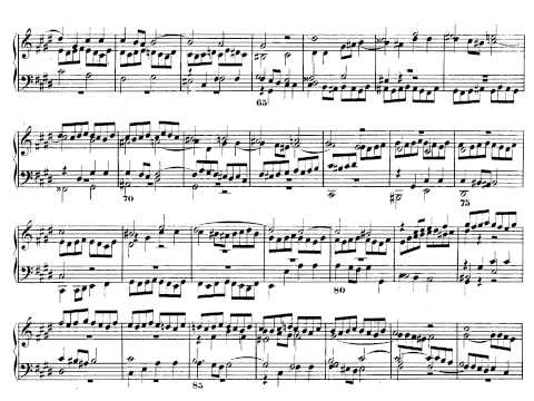 J.S. Bach. El clave bien temperado I. Fuga 4 en do # menor. Partitura on line.