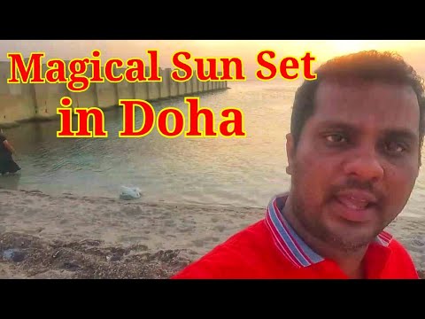 Doha Beach Magical Sunset Point in Qatar | Seashore | BBQ Party l Week end Life in Qatar