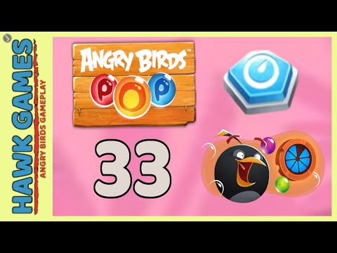 Angry Birds Stella POP Bubble Shooter Level 33 - Walkthrough, No Boosters