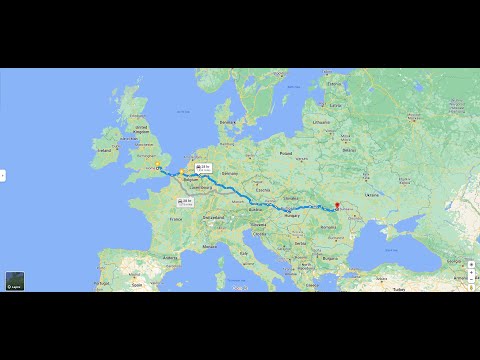 Driving timelapse across Europe: UK to Romania