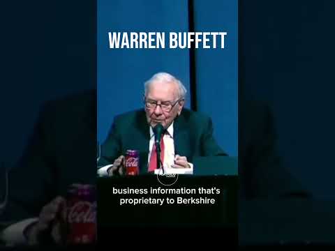 Why Buffett does not need to disclose everything?