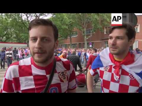 Fans react after Croatia's victory over Turkey