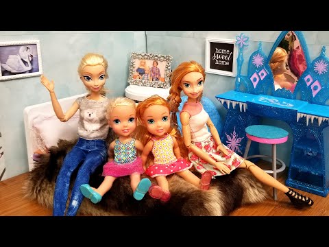 House Redecorating ! Elsa and Anna toddlers - family pictures - new furniture - photos