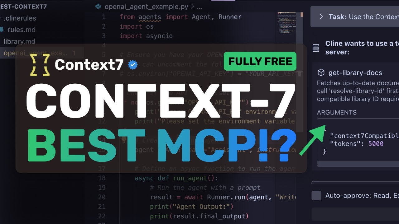 Context7 + Cline & RooCode: This MCP Server Makes CLINE 100X MORE EFFECTIVE!