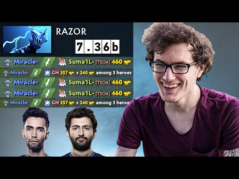 When Miracle- FARMS Nigma Galaxy's Players | INSANE RAZOR CARRY  !