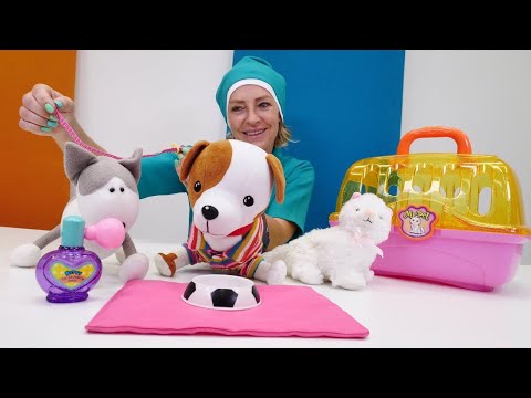 Doktor Spiele mit Nicole und Doc McStuffins - Spielzeugvideo für Kinder - 4 Folgen am Stück