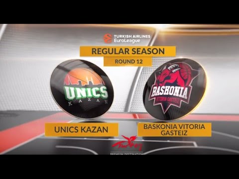 EuroLeague Highlights RS Round 12: Unics Kazan 91-92 Baskonia Vitoria Gasteiz