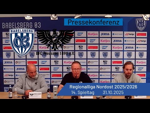 Press conference: Babelsberg 03 vs. BFC Preussen | #nulldreitv | 2025/26