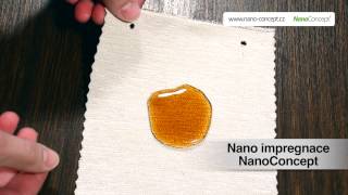 Nano Concept Impregnace textilu Ukázka impregnovaného textilu 2
