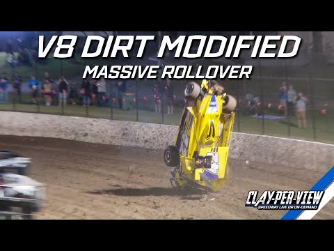 V8 Dirt Modifieds | Seiton Young Massive Roll - Lismore - 1st Apr 2023 | Clay-Per-View Highlights