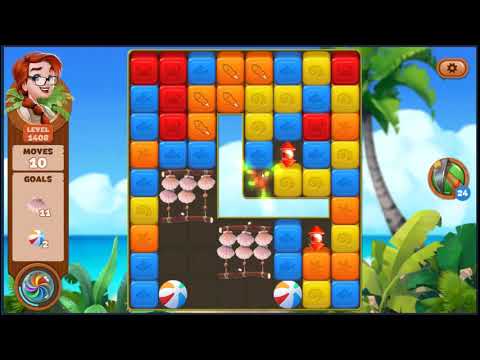 Lost Island Blast Adventure Level 1408 - NO BOOSTERS 🏝️ | SKILLGAMING ✔️