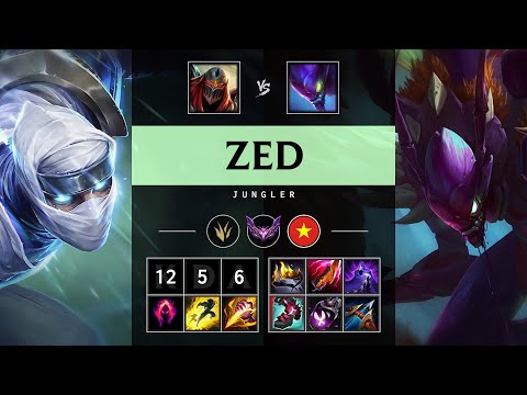 Zed Jungle vs Kha'Zix: Dominating - VN Master Patch 25.S1.1