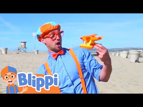 Apprends les couleurs et apprends à compter à la plage | Blippi | Dessins animés Pour Enfants