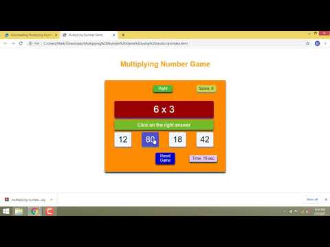Multiplying Number Game Using Javascript