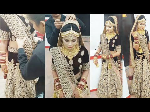 Real bridal double Dupatta setting (step by step)