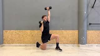 Half-Kneeling Alt DB shoulder press